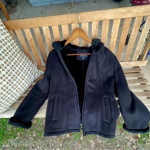 Braetan women’s faux suede fur hooded jacket